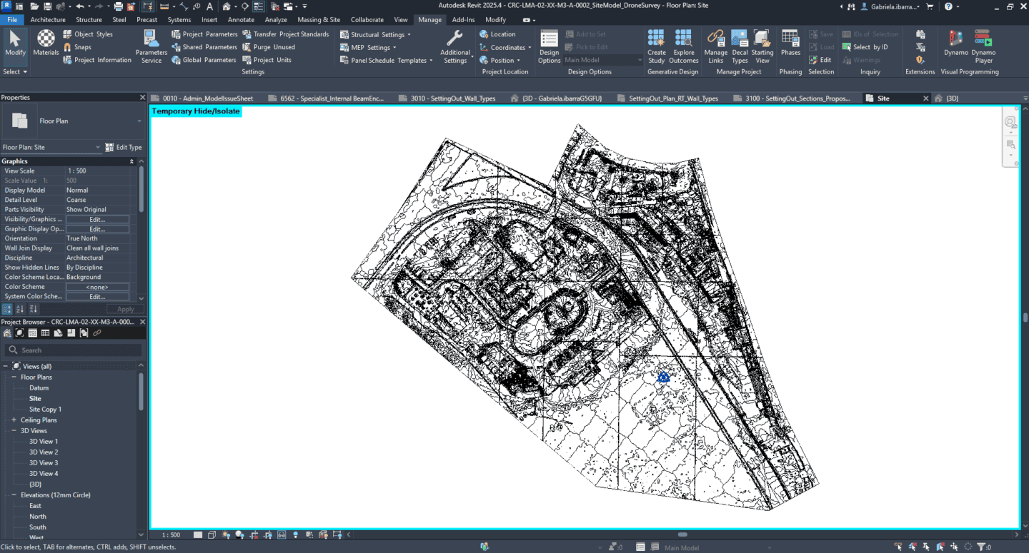 Detailed site plan of Chester Racecourse for construction and development.