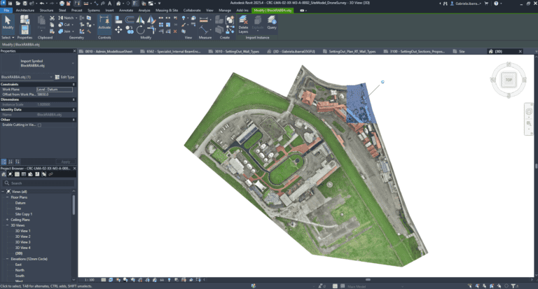 Aerial view of Chester Racecourse with site layout and surrounding area.