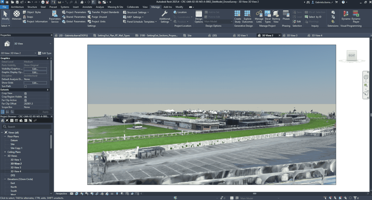 3D rendering of Bryant Site Services construction site and infrastructure.
